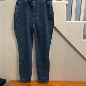 NYDJ Skinny Blue Jeans High-Rise